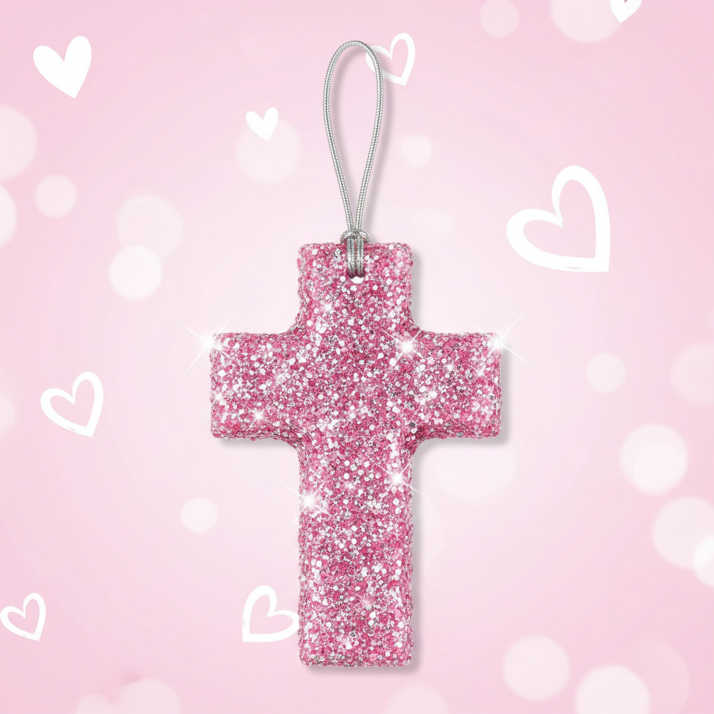 Glittery Cross Freshie